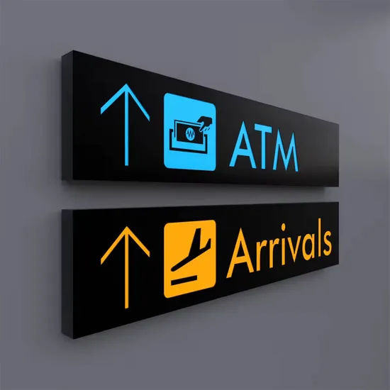 Hotel Lobby Design LED Advertising Acrylic Light Box Signage