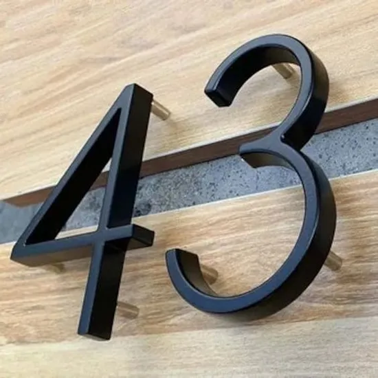 House Address Number Sign Metal Address House Number Sign Stainless Steel Hotel Room Floor Number Sign