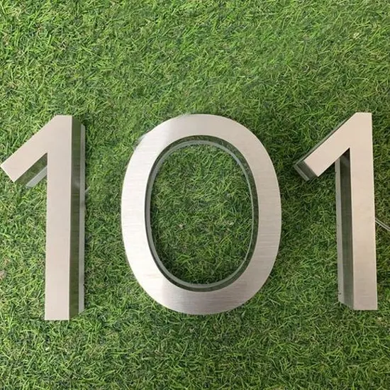 House Address Number Sign Metal Address House Number Sign Stainless Steel Hotel Room Floor Number Sign