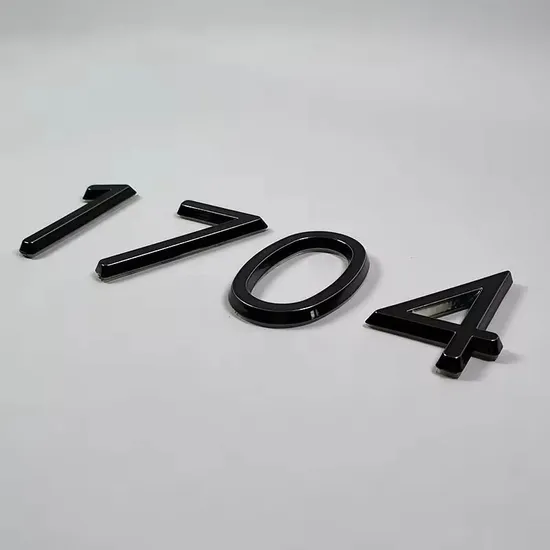 House Number 3D Black Modern Floating Door Sign Plates