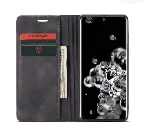 Vintage PU Leather Wallet Card Slot Phone Case Kickstand Magnetic Closure Flip Folio Case Cover for Samsung Galaxy S22 Pouch