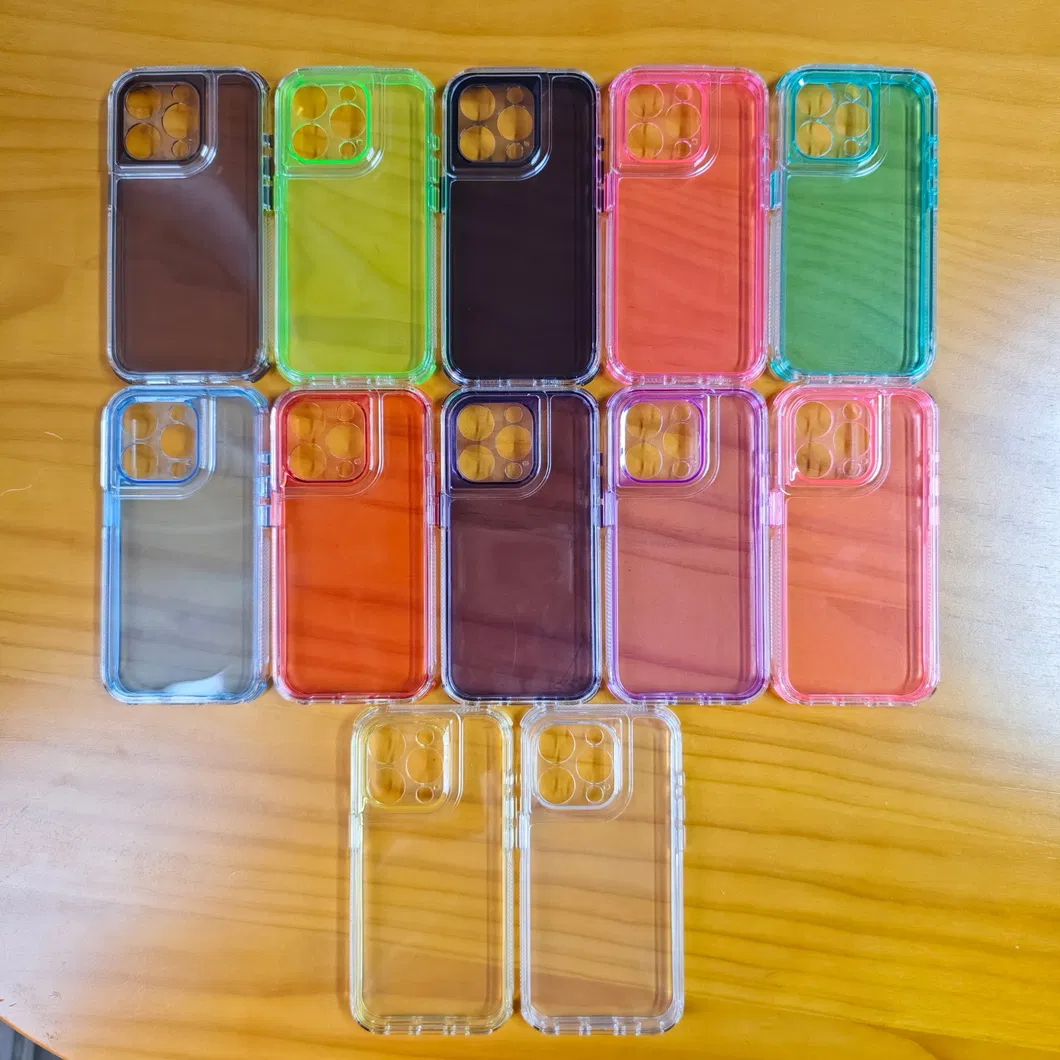 Wholesale Translucent Candy Color PC TPU Space Mobile Phone Case for iPhone 15PRO