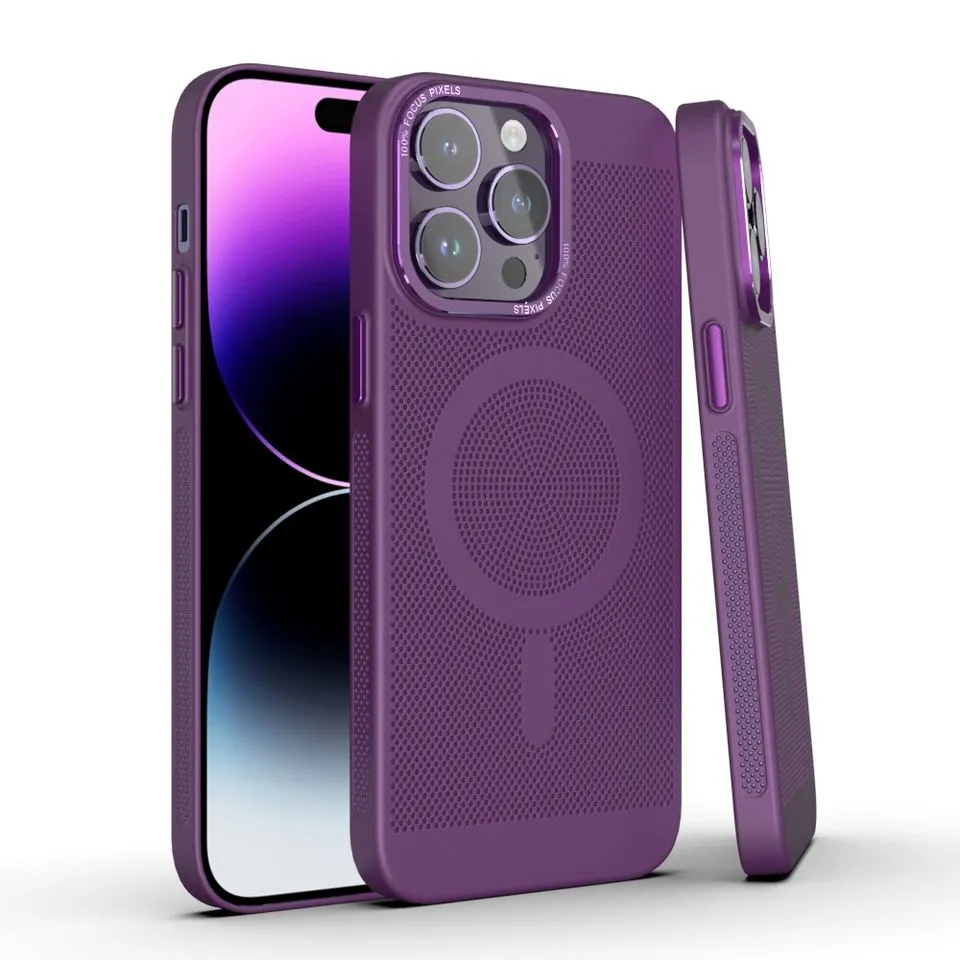 for iPhone 14PRO Case Glass Len Protector PC Gradient Color Frosted Magnetic Mobile Phone Cases for Samsung Galaxy S22 Ultra