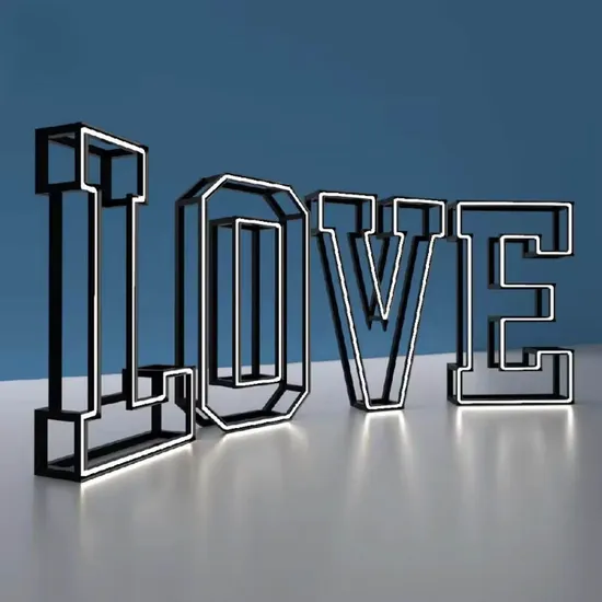 Love Neon Marquee Letters Wedding Event Decoration