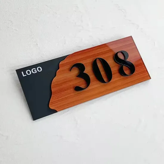 Modern House Numbers Apartment Door Signs