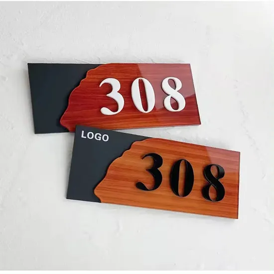 Modern House Numbers Apartment Door Signs