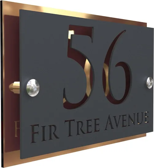 Modern Laser Cut House Signs 3D Effect Door Number Address Style Sign Plaques Address Numbers