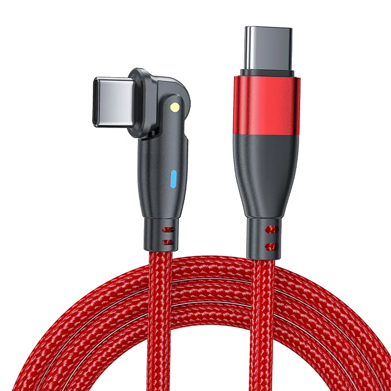 180 Degrees Free Rotation Fast Charging Data Cable with Type-C to Type-C Interface in Pd 60W