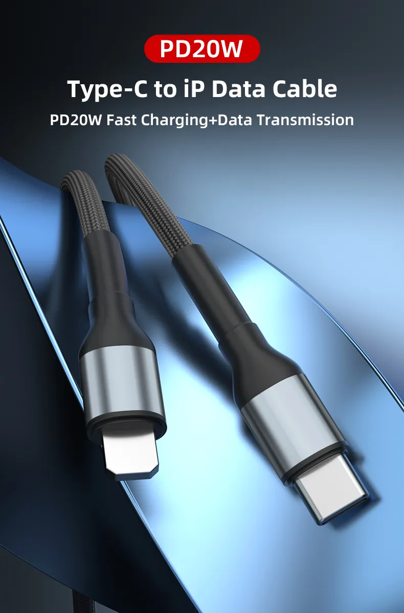 1 Meter 2 Meters Sr Lengthened Reinforced Upgraded Charging Data Cable Type-C to Lightning Charging Cable