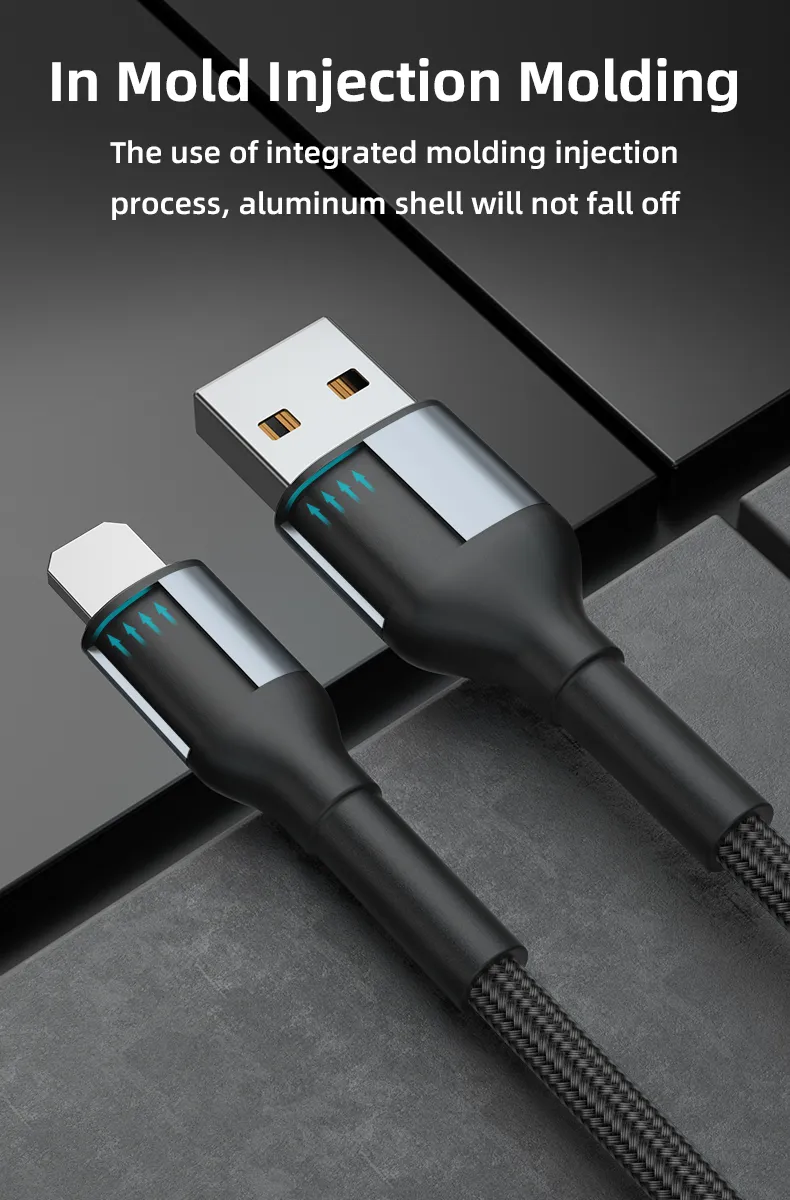 1 Meter 2 Meters Sr Lengthened Reinforced Upgraded Charging Data Cable USB to Lightning Charging Cable