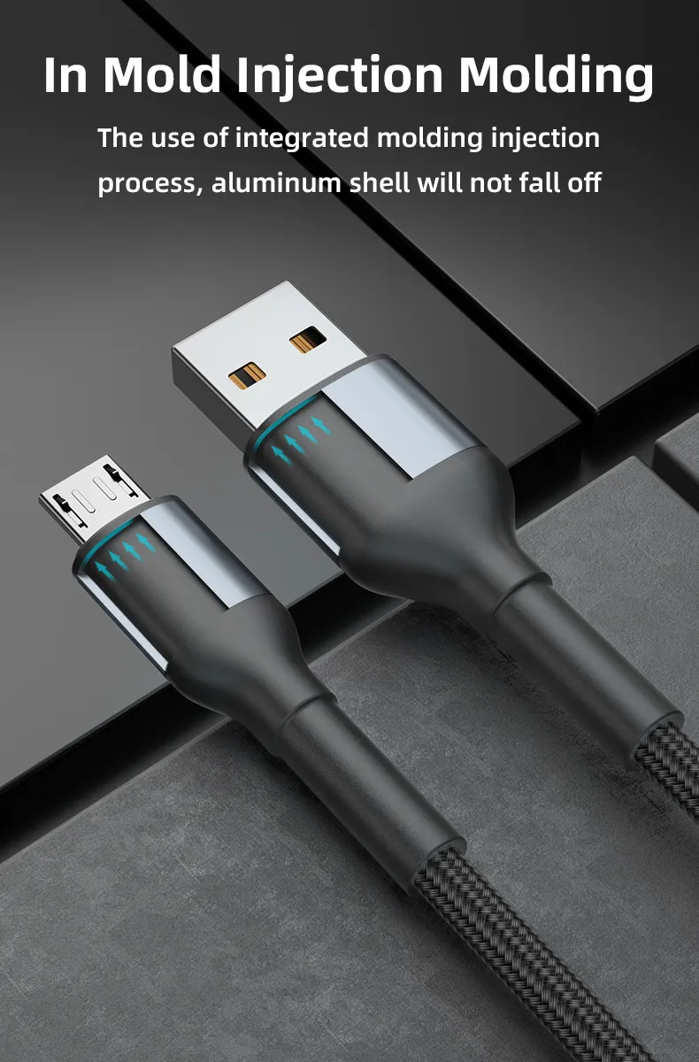 1 Meter 2 Meters Sr Lengthened Reinforced Upgraded Charging Micro Data Cable USB to Micro Charging Cable