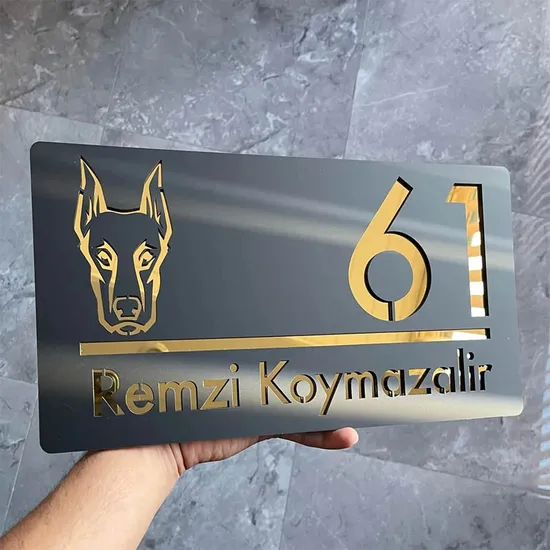 Personalized House Number Plaque Modern Acrylic Laser Cut 3D Exterior Matte Doorplate