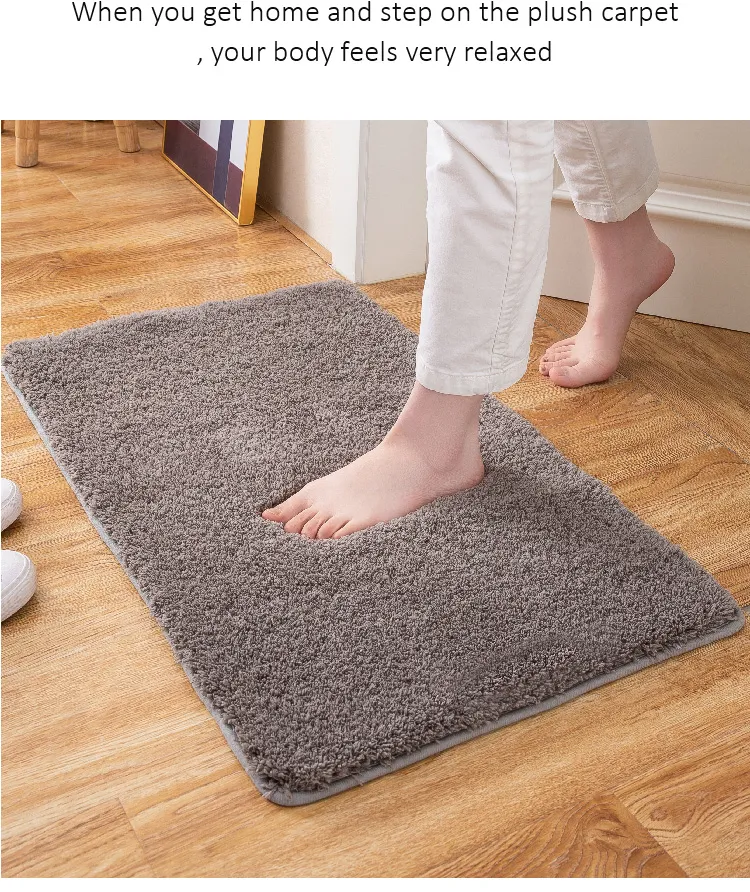 Amazon Basics Shaggy Washable Non Slip Bath Rugs for Bathroom Sets