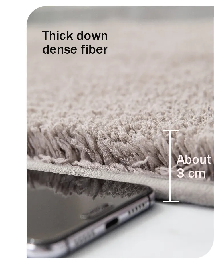 Amazon Basics Shaggy Washable Non Slip Bath Rugs for Bathroom Sets