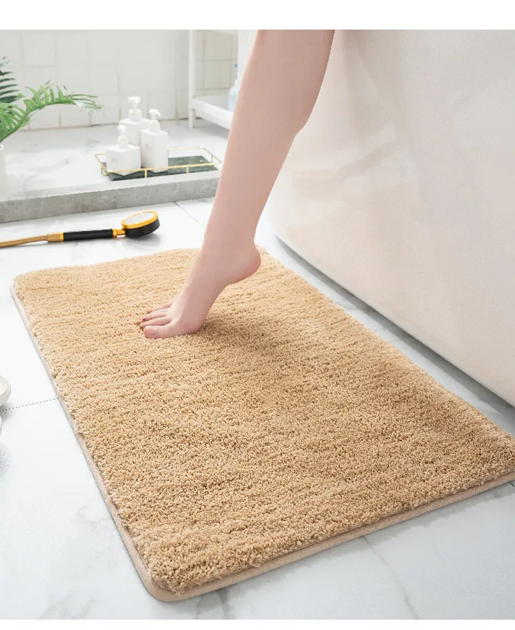 Amazon Basics Shaggy Washable Non Slip Bath Rugs for Bathroom Sets