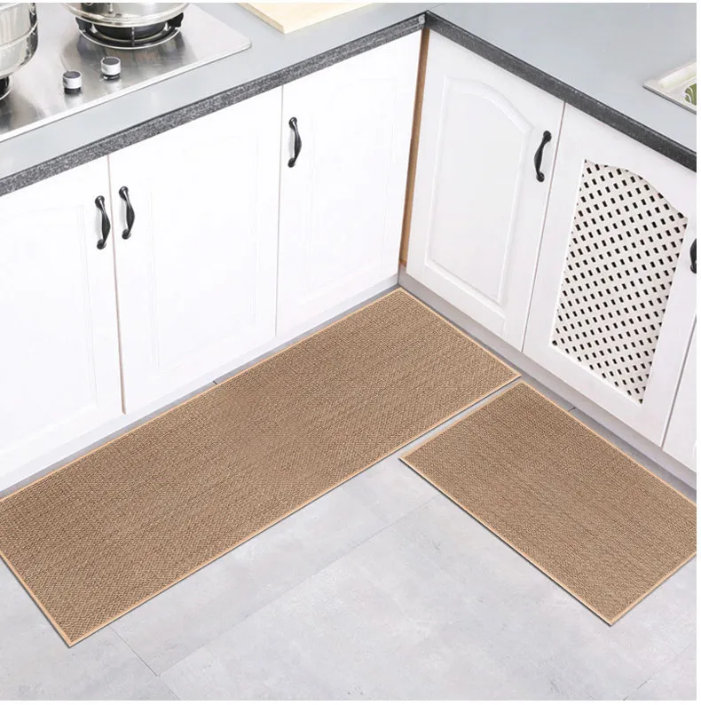 Anti-Slip Anti Fatigue Linen Kitchen Mat Kitchen Runner Rug Rubber Backing