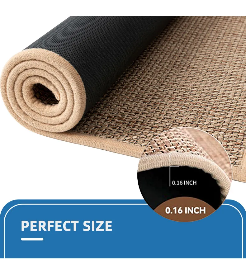 Anti-Slip Anti Fatigue Linen Kitchen Mat Kitchen Runner Rug Rubber Backing