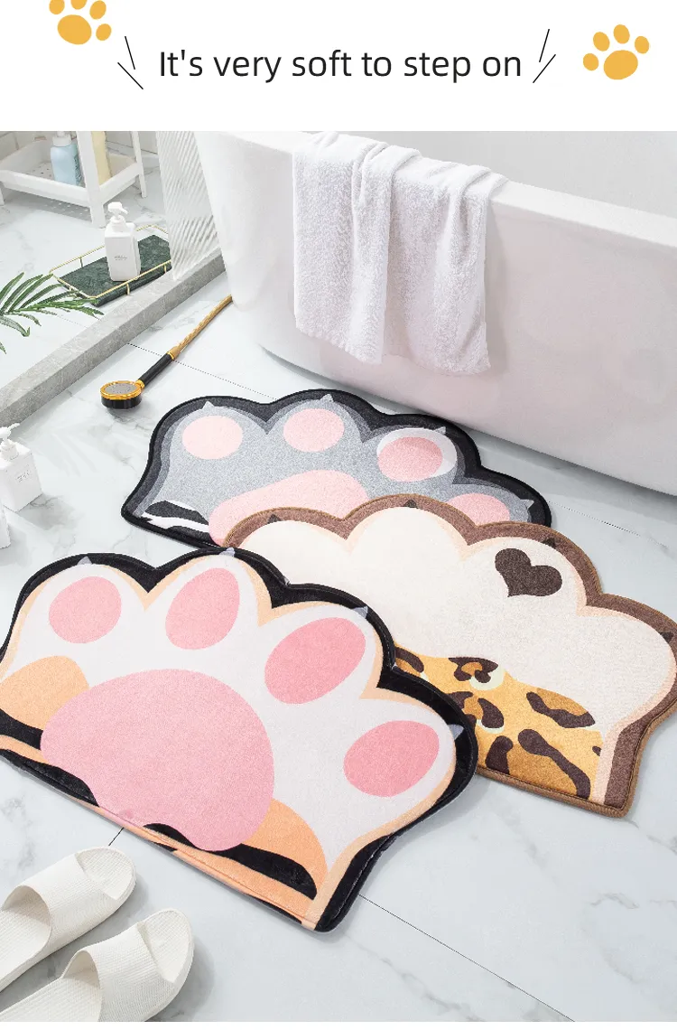 Bathroom Rugs Mat Washable Bath Mat Absorbent Floor Non-Slip Bathtub Rug