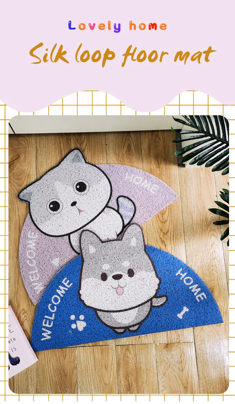 Cartoon Silk Loop Floor Mat