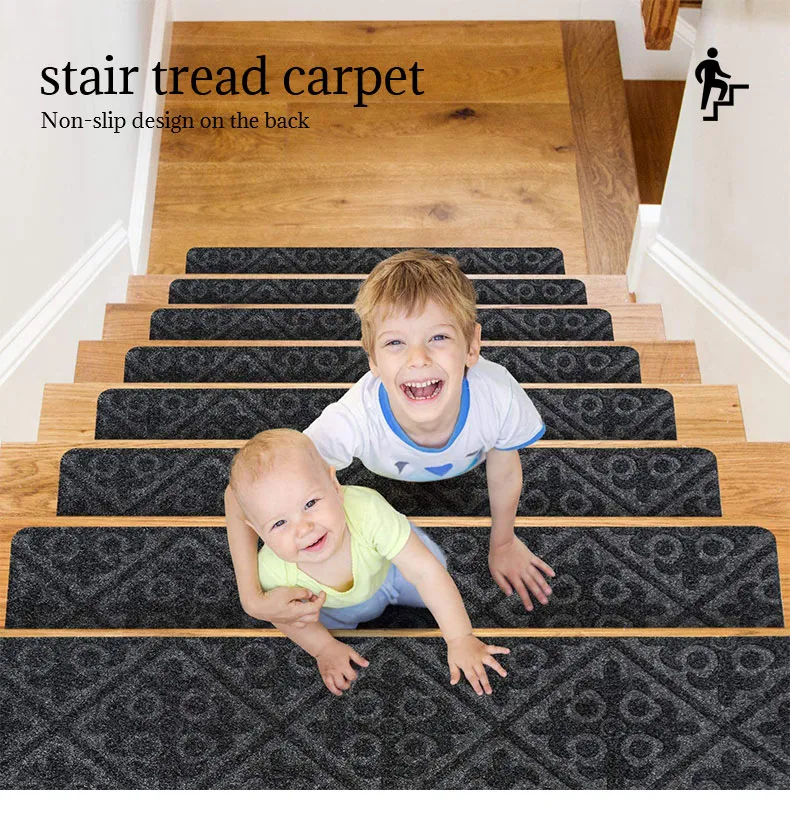 Classical Stair Treads Carpet Non Slip Rug Home Floor Mat