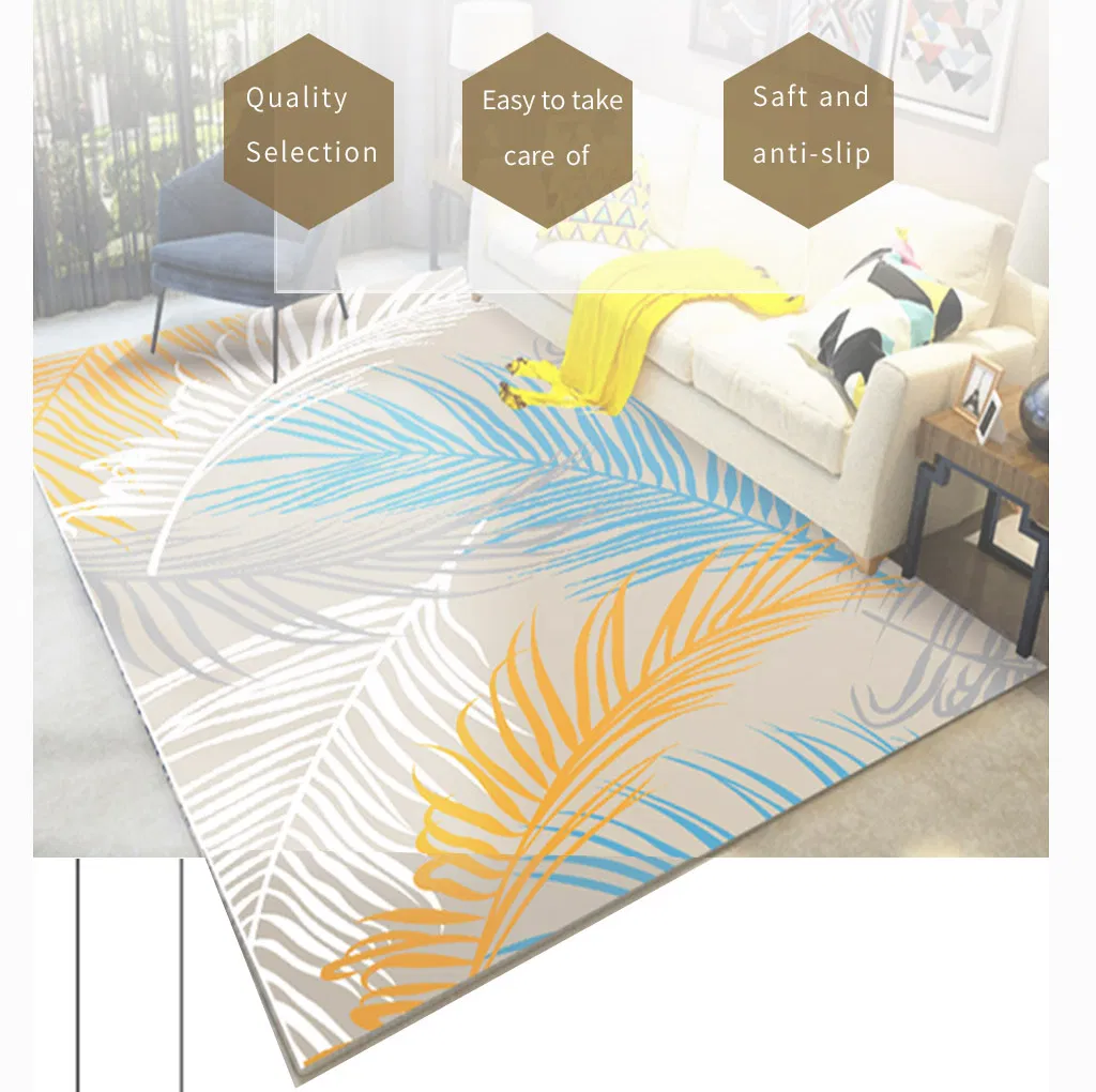 Custom Friendly Non-Woven Print Lving Room Carpet Floor Mat Drawing Room Rug