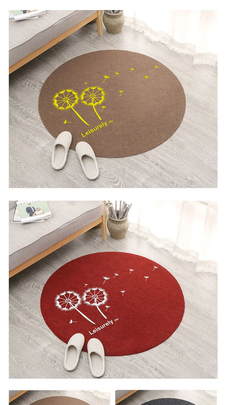 Custom Home Carpet Factory Cotton Round Square Floor Rug Carpet Mat