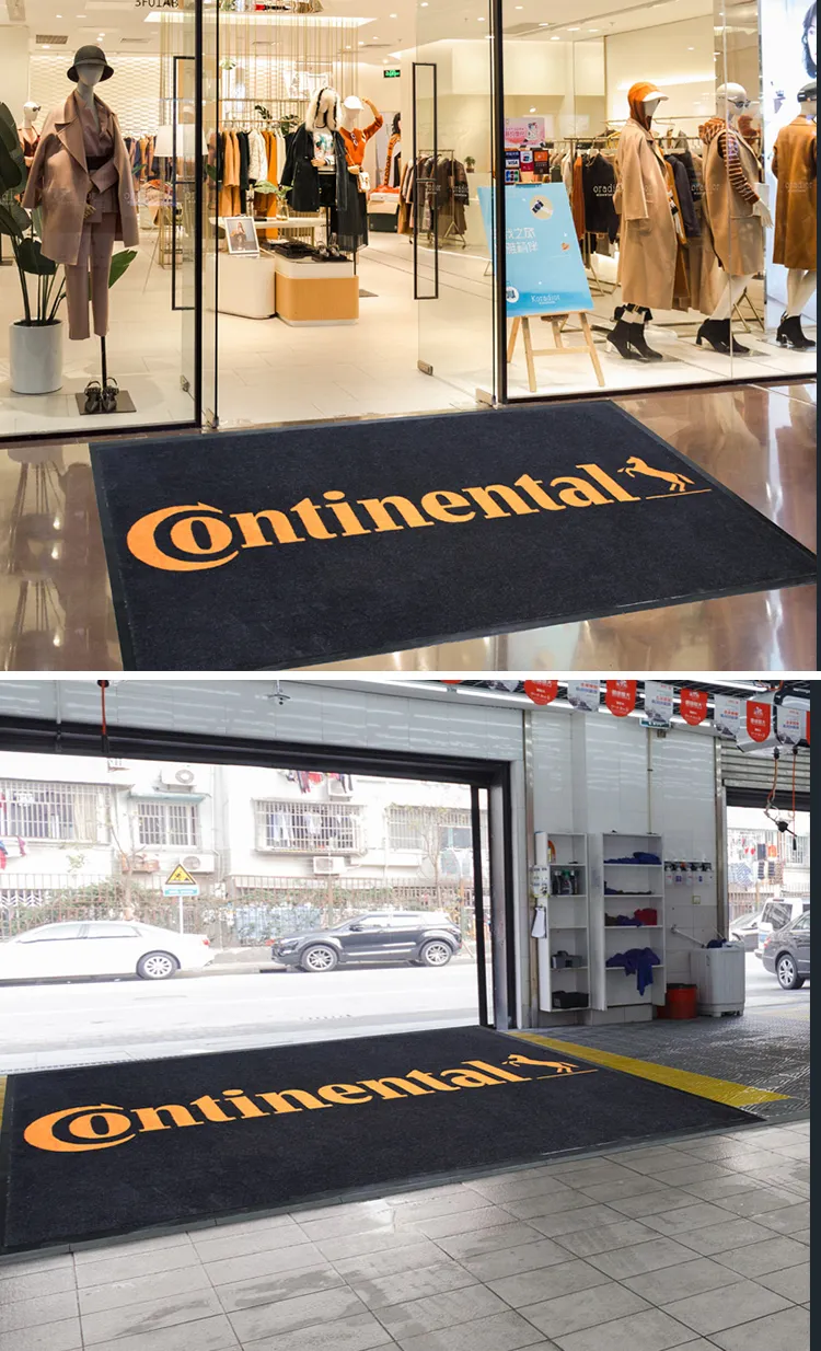 Custom Logo Door Mat Anti-Slip Rubber Backing Floor Mat Set