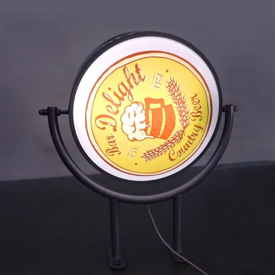 Round Outdoor LED Acrylic Signboard 40cm Diameter Display Business Sign Advertising Light Boxes