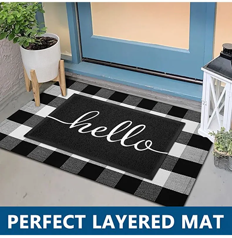 Custom Napping Anti Slip Indoor Outdoor Front Door Mat for Home Entry