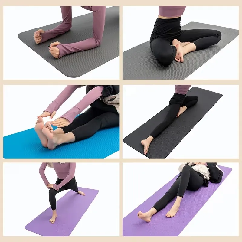 Custom Non-Slip Extended Rubber Sports Gym Yoga Mat Home Exercise