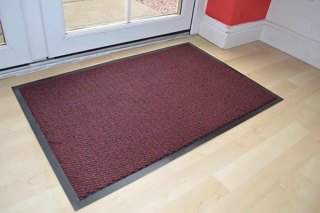 Custom Waterproof Washable PVC Outside Door Mats Anti-Slide Rubber Back Mat