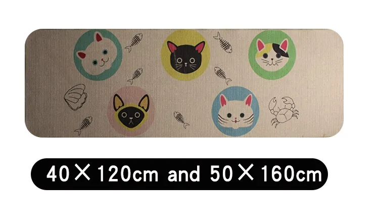 Customized Linen Floor Mat Printed Cartoon Door Mat