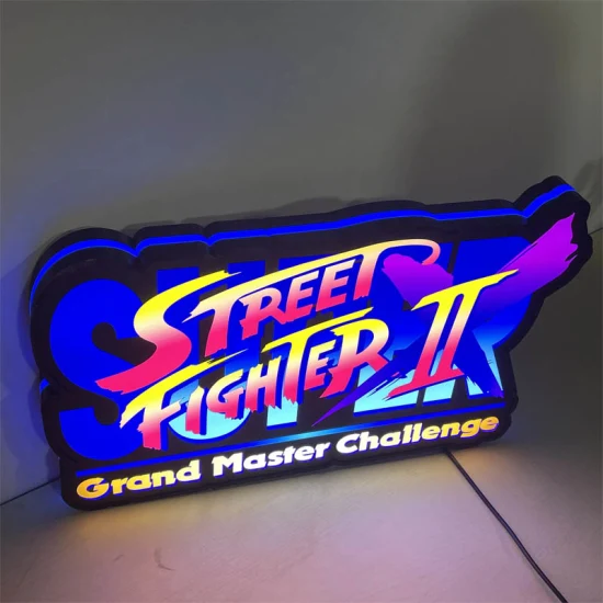 Street Fighter 3D LED Logo Signage Gamer Advertising Light Box