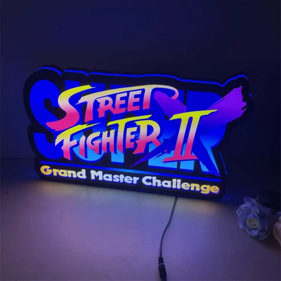 Street Fighter 3D LED Logo Signage Gamer Advertising Light Box