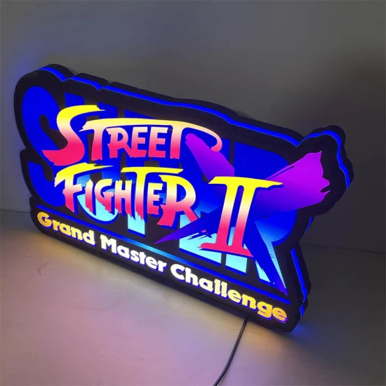 Street Fighter 3D LED Logo Signage Gamer Advertising Light Box