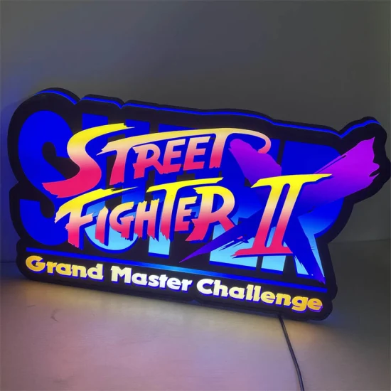 Street Fighter 3D LED Logo Signage Gamer Advertising Light Box