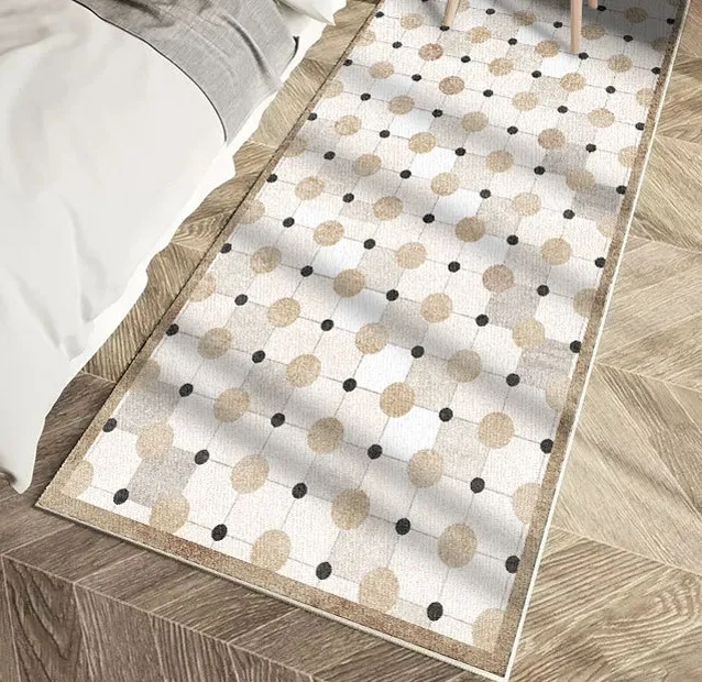 Fashion Style Geometric Printing Anti-Slip Mats Bedroom Rugs Carpets