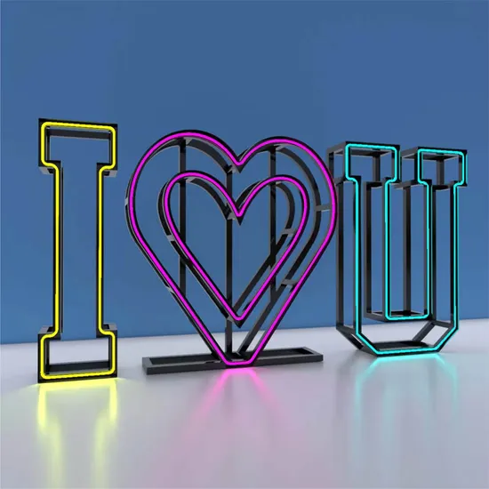 Wholesale LED Love Bulb Letter 3D Free Standing Vintage Frame Neon Letter Sign