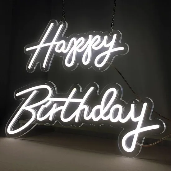 12V Decorative LED Neon Light Sign Happy Birthday Neon Sign