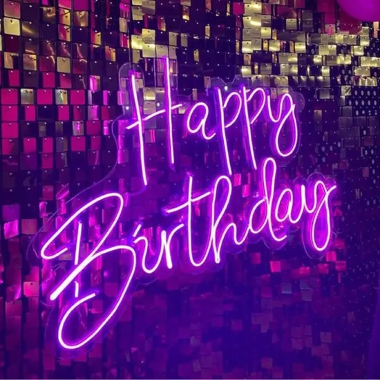 12V Decorative LED Neon Light Sign Happy Birthday Neon Sign