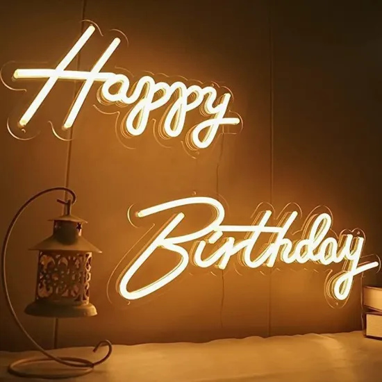 12V Decorative LED Neon Light Sign Happy Birthday Neon Sign