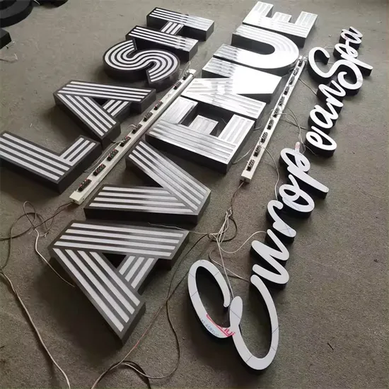 1set MOQ Custom Front Lit LED Channel Letter Illuminated Signage