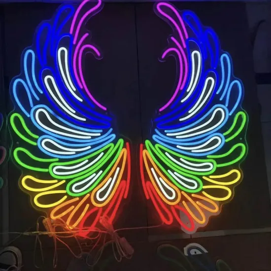 2024 Angel Wings Custom Neon Sign RGB Full Color 110-240V