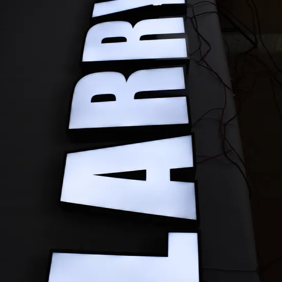 3D Acrylic Letters Signboard Stainless Steel LED Channel Letter Sign Hanging LED Sign Board