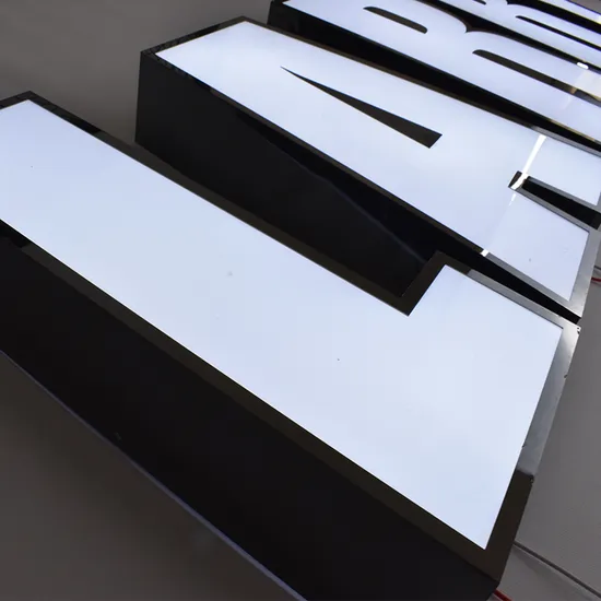 3D Acrylic Letters Signboard Stainless Steel LED Channel Letter Sign Hanging LED Sign Board