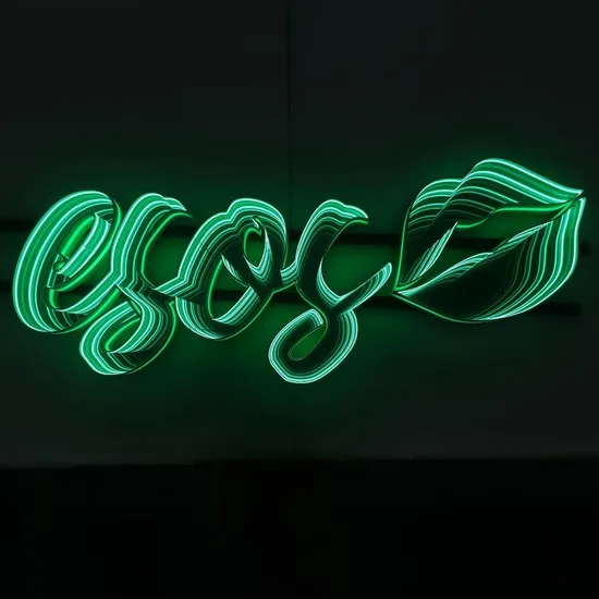 3D Custom Infinity Mirror Logo Infinity Letters Sign Company Logo Words Sign