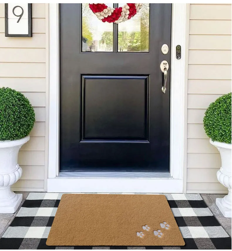 High Quality Printed Faux Coco Coir Door Mat Artificial Coconut Fiber Doormat