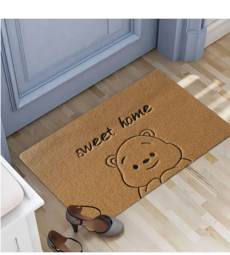 High Quality Printed Faux Coco Coir Door Mat Artificial Coconut Fiber Doormat