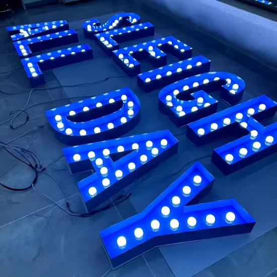 3D Metal Frame LED Letters Stainless Steel Edge Marquee Numbers