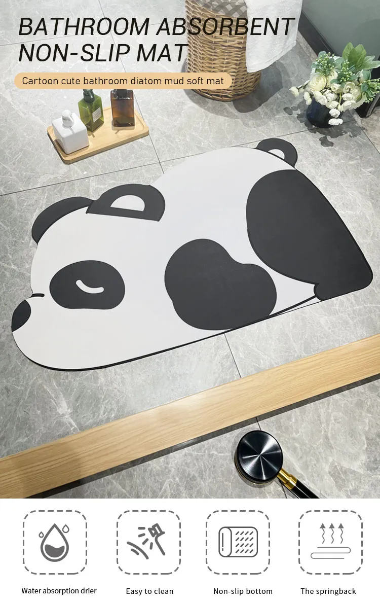 Hot Selling Cartoon Soft Super Absorbent Bathroom Floor Mats Rugs